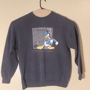 Vintage Disney Donald Duck Sweatshirt Distressed L